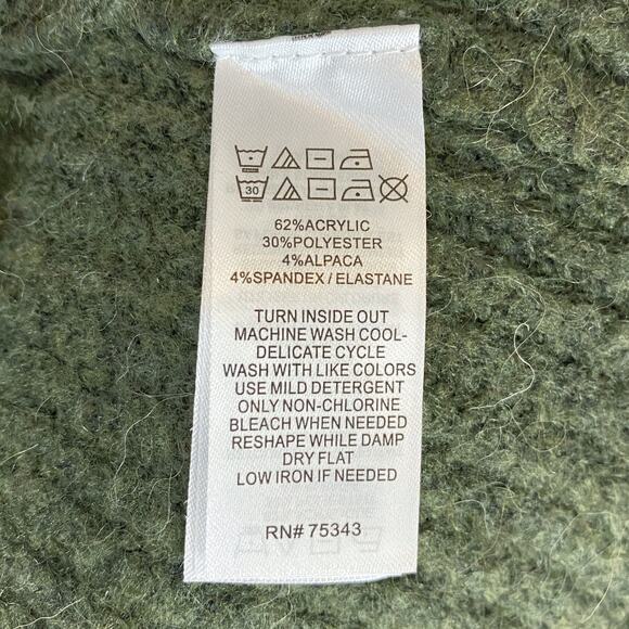 Jessica Simpson Chunky Funnel Neck Sweater - Forest Green - S - Picture 6 of 10